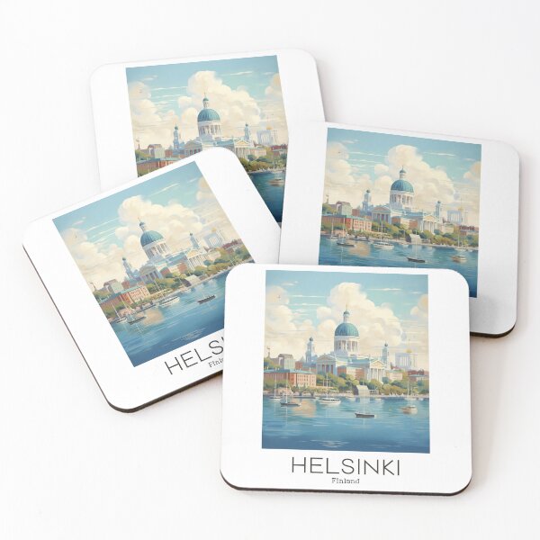Item preview, A Vintage Travel Illustration of Helsinki - Finland  designed and sold by GoodOldVintage.