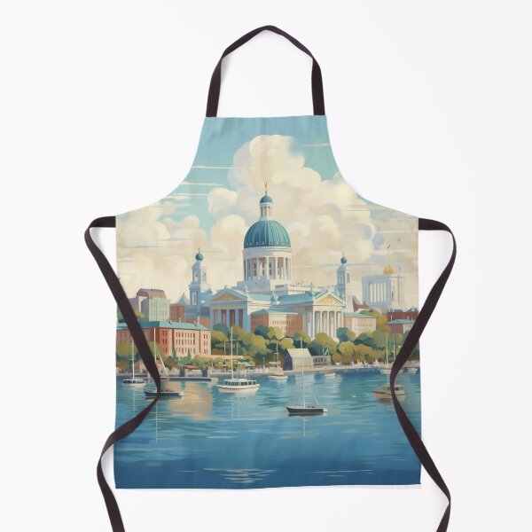 Item preview, A Vintage Travel Illustration of Helsinki - Finland  designed and sold by GoodOldVintage.
