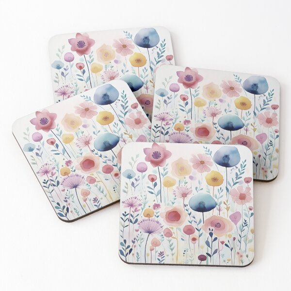 Artikelvorschau, Einfache Blumenkunst, Aquarell-Wildblumenkunst entworfen und verkauft von Inktown.