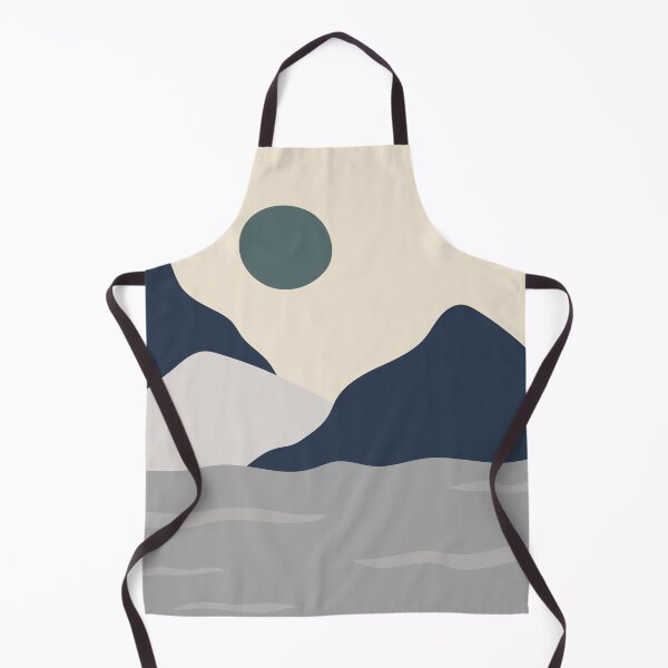 Item preview, Boho Abstract Art Blue Landscape Sunset Mountains Design designed and sold by zedonee.