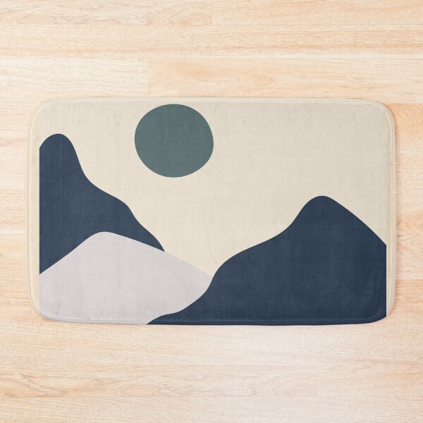 Item preview,   Boho Abstract Art Blue Landscape Sunset Mountains Design designed and sold by zedonee.