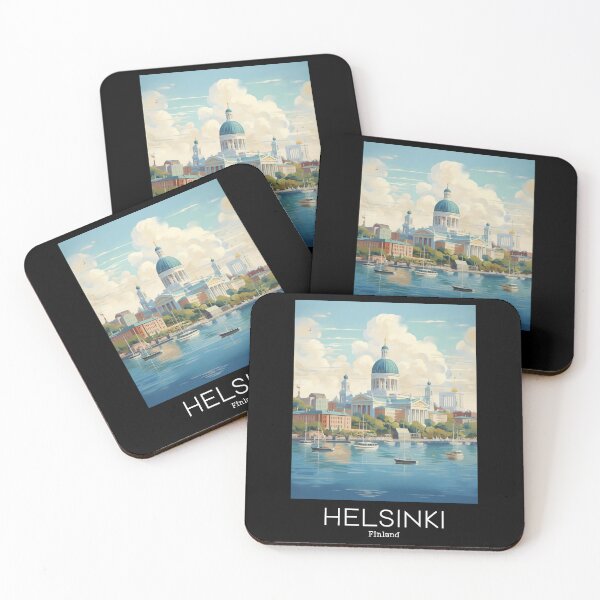 Item preview, A Vintage Travel Illustration of Helsinki - Finland  designed and sold by GoodOldVintage.