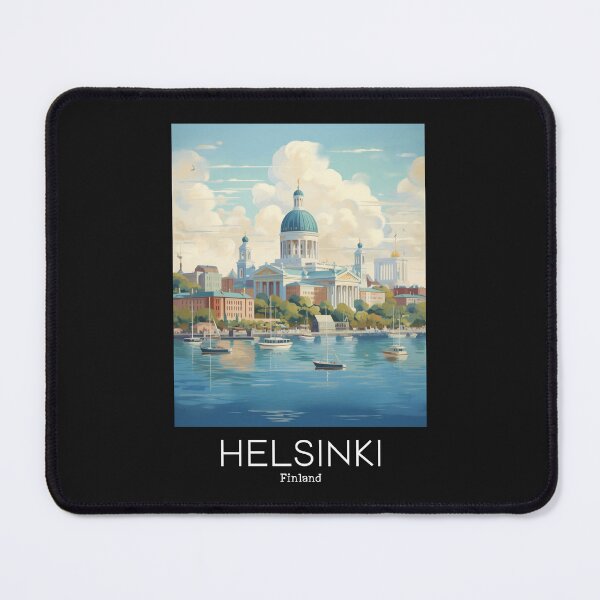 Item preview, A Vintage Travel Illustration of Helsinki - Finland  designed and sold by GoodOldVintage.