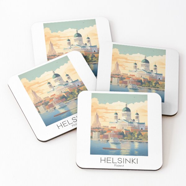 Item preview, A Vintage Travel Illustration of Helsinki - Finland  designed and sold by GoodOldVintage.
