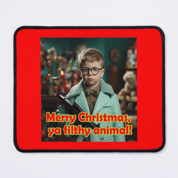 Item preview, Christmas tshirt with Ralphie Parker: Merry Christmas, ya filthy animal! designed and sold by FunChronicle.