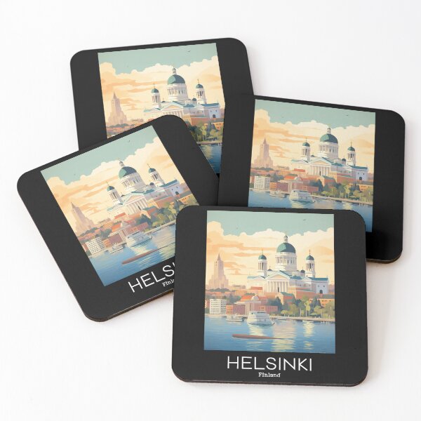 Item preview, A Vintage Travel Illustration of Helsinki - Finland  designed and sold by GoodOldVintage.