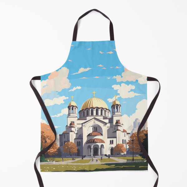 Item preview, A Vintage Travel Illustration of the Church of St Sava in Belgrade - Serbia designed and sold by GoodOldVintage.