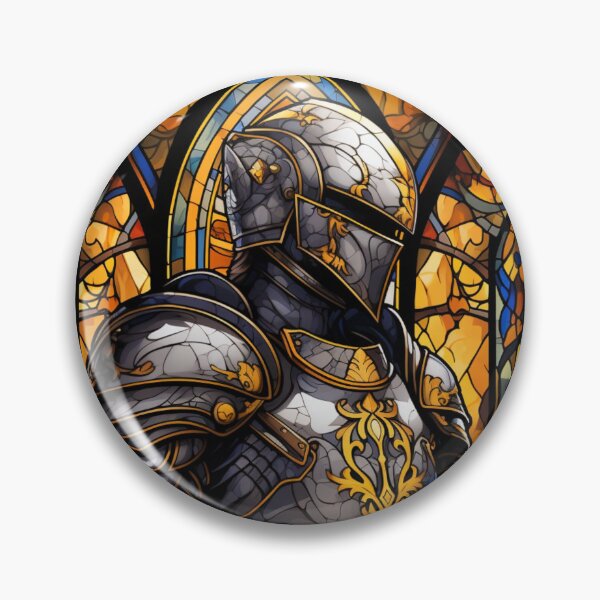 Item preview, dnd glass stained art style of a Human Paladin designed and sold by TellezStickers.
