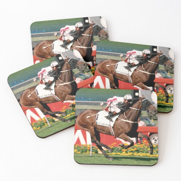 Champion Australian racehorse Might and Power Coasters (Set of 4)