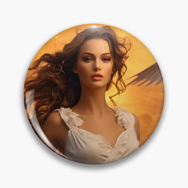 Item preview, Elegant Woman Amid Doves in Warm White Atmosphere designed and sold by soulofalion.
