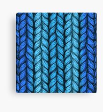 Blue knit Canvas Print