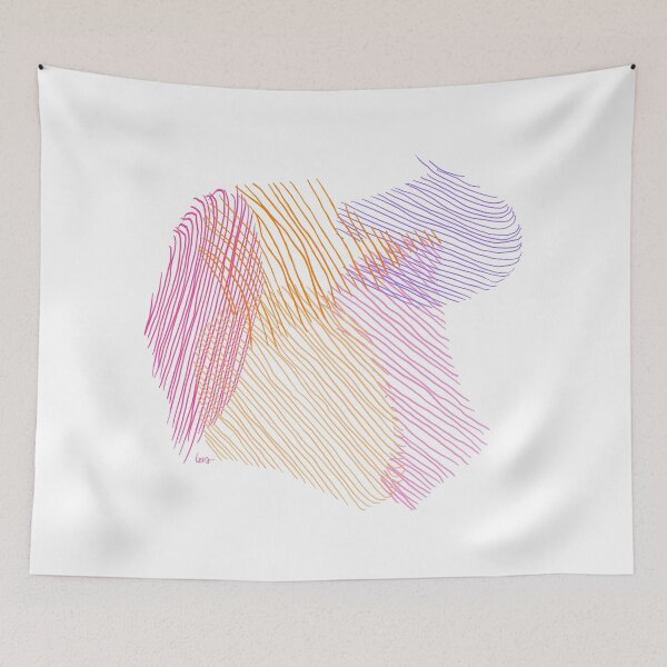 Item preview, Abstract crossed lines (white background) designed and sold by MentaLee.