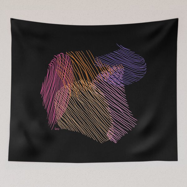 Item preview, Abstract crossed lines (black background) designed and sold by MentaLee.