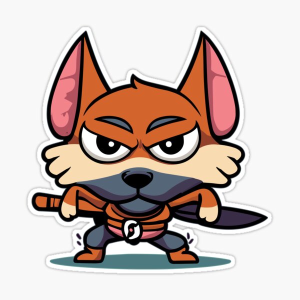 Ninja Dog Fast Runner Shadow' Sticker