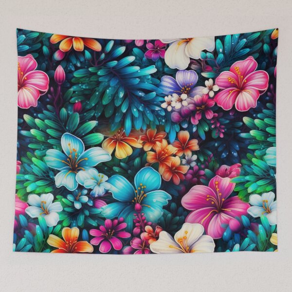 Item preview, Beautiful floral pattern with colorful flowers and leaves.  designed and sold by Zavdesign.