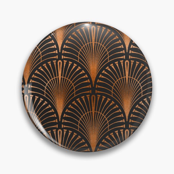 Item preview, Copper-Colored And Black Exotic Art Deco Pattern designed and sold by DEC02.