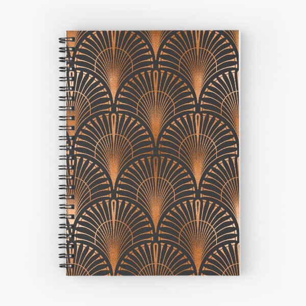 Item preview, Copper-Colored And Black Exotic Art Deco Pattern designed and sold by DEC02.