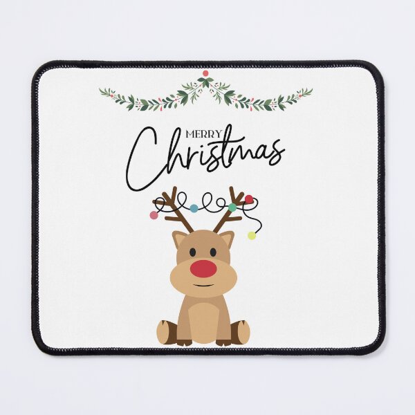Item preview, Rudolph the red nosed reindeer is saying Merry Christmas! designed and sold by Acorn-Studio.