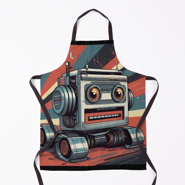 Item preview, Futuristic robot in radio format with cassette tape designed and sold by ThePastinPrints.