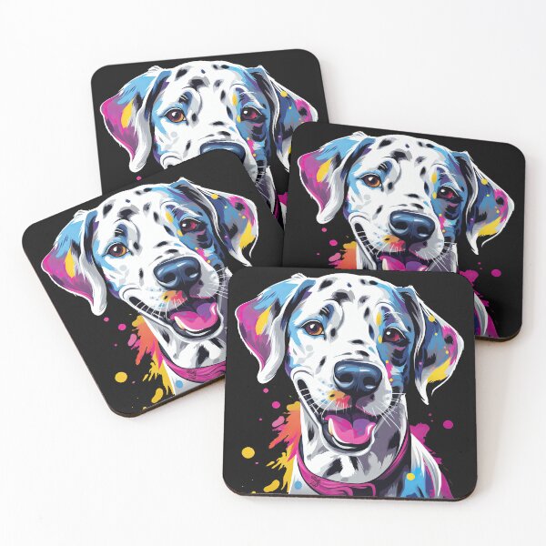 Item preview, happy colorful Dalmatian dog designed and sold by WallyPink.