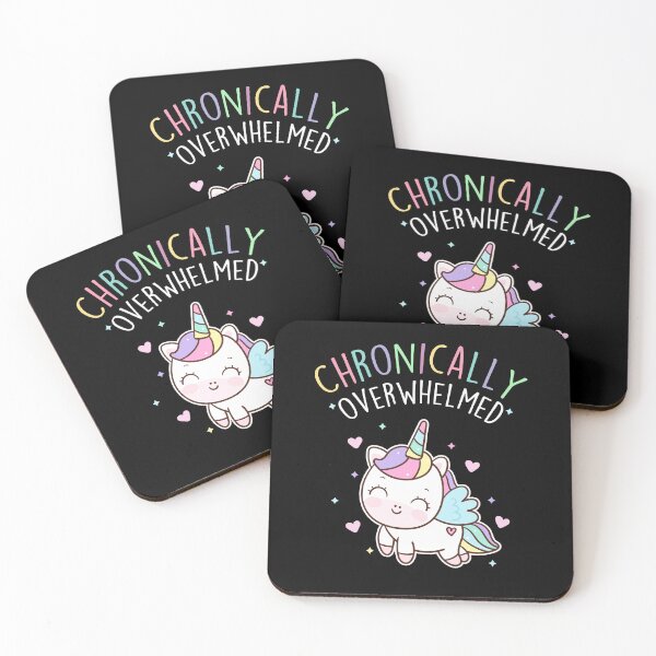 Item preview, Chronically Overwhelmed ADHD Autism Unicorn designed and sold by Clara Hollins.