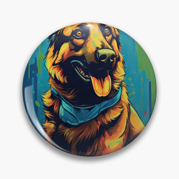 Item preview, colorful German Shepherd PopArt Style dog designed and sold by WallyPink.