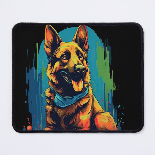 Item preview, colorful German Shepherd PopArt Style dog designed and sold by WallyPink.