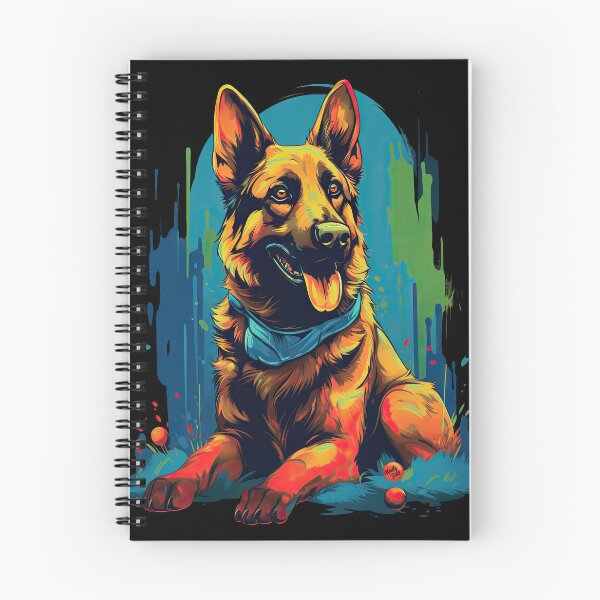 Item preview, colorful German Shepherd PopArt Style dog designed and sold by WallyPink.