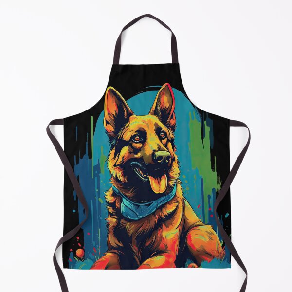 Item preview, colorful German Shepherd PopArt Style dog designed and sold by WallyPink.