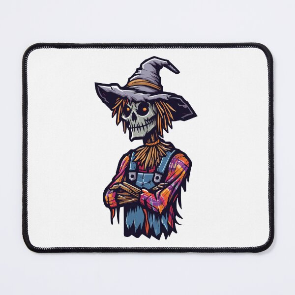 Item preview, Grumpy skull scarecrow with witch hat designed and sold by AlejaJorgeShop.