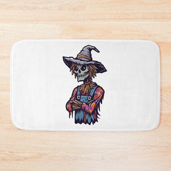 Item preview, Grumpy skull scarecrow with witch hat designed and sold by AlejaJorgeShop.