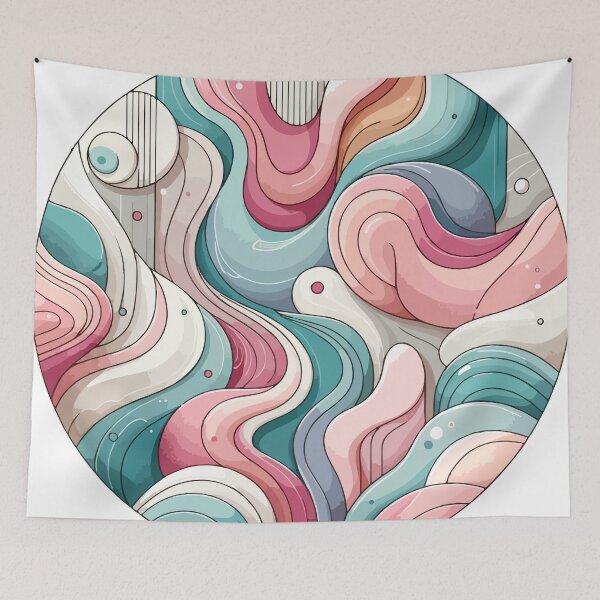 Item preview, Whimsical Waves: A Dance of Color and Curves designed and sold by OniumEth.