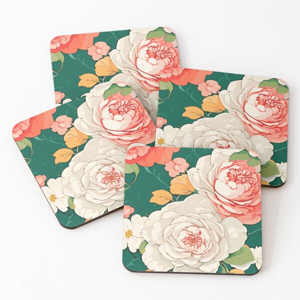 Item preview, Camellia Flower pattern On Green designed and sold by GraphicsClub.