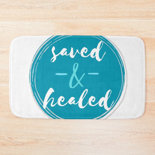 Item preview, Saved and Healed | Faith | Blue, Teal, and White designed and sold by WordsToArt.