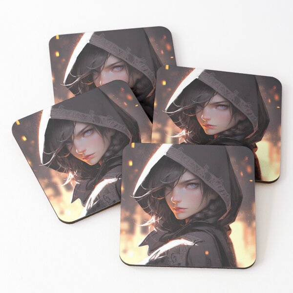 Item preview, Cool Cloaked Assassin Anime Girl designed and sold by bubblegoth.