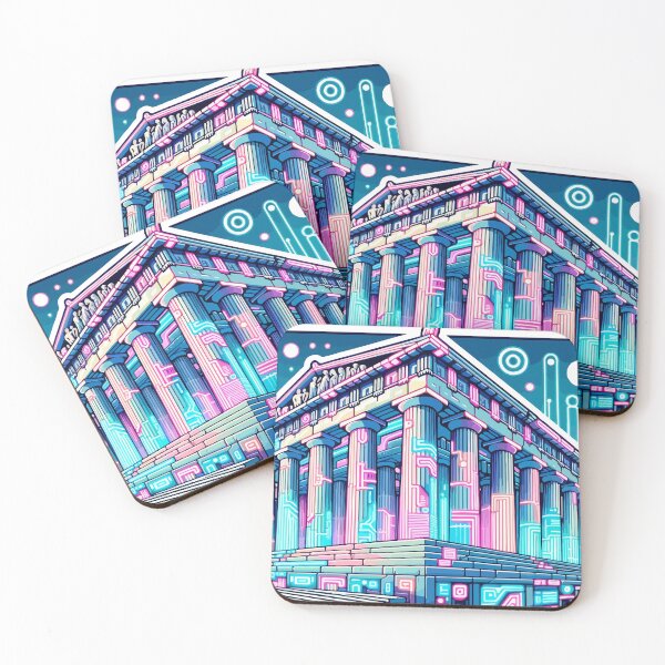 Item preview, Neon Cyberpunk Parthenon Illumination designed and sold by OniumEth.
