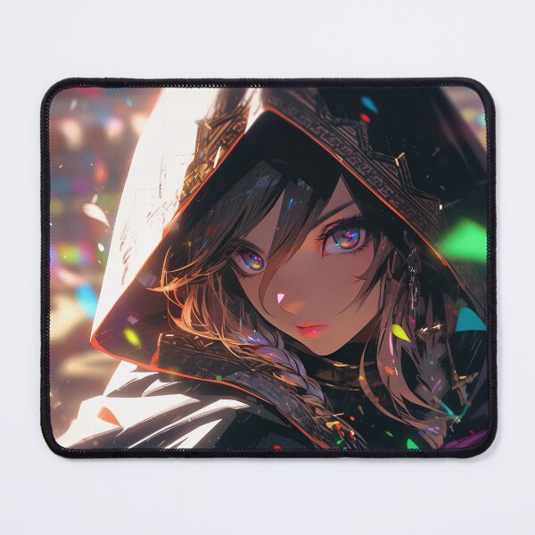 Item preview, Cool Colorful Cloaked Rogue Assassin Anime Girl designed and sold by bubblegoth.