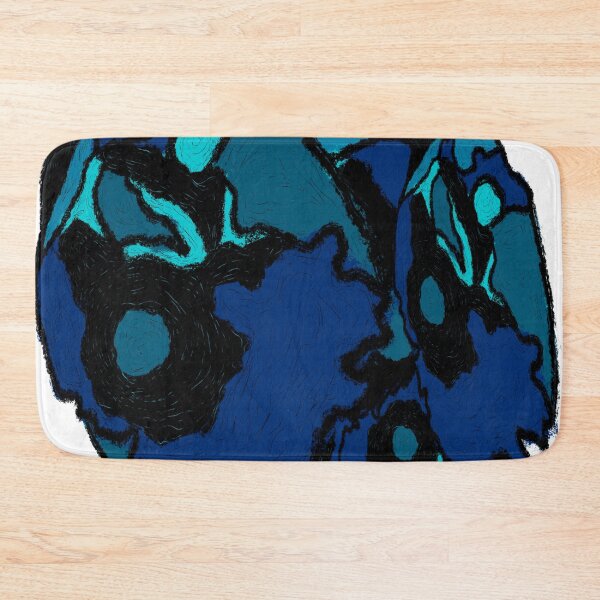 Item preview, Abstract round blue curves (white background) designed and sold by MentaLee.
