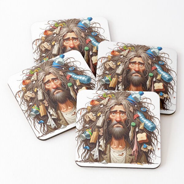 Item preview, Man with rubbish in his hair designed and sold by TheCaveTroll.