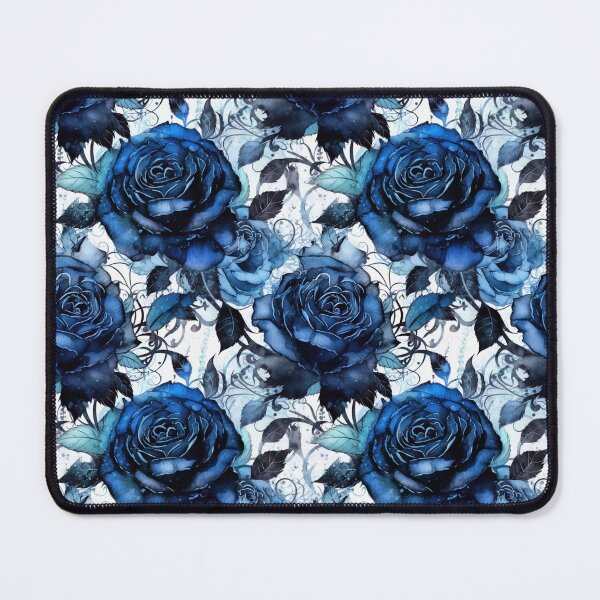 Item preview, Gothic Blue Roses Seamless designed and sold by MysticOzzy.