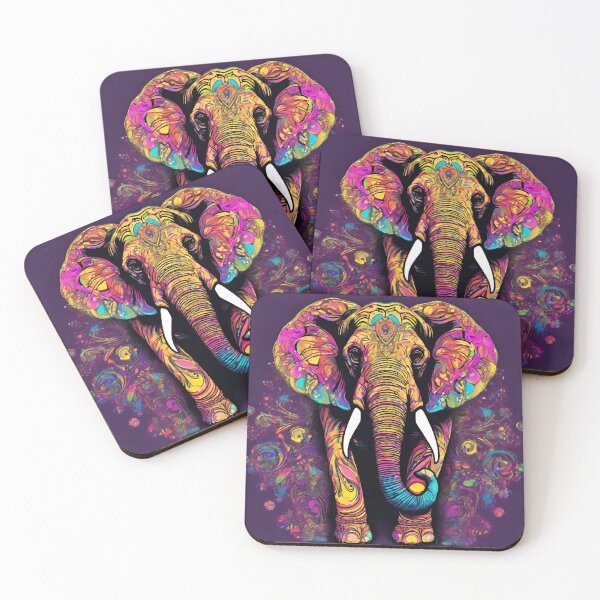 Item preview, Vibrant Elephants in Retro Style 2 designed and sold by PatternXS.