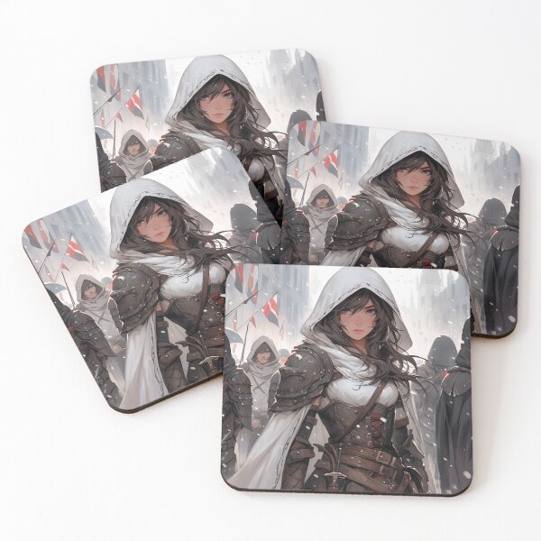 Item preview, Cool Snowy Fantasy Warrior Anime Girl designed and sold by bubblegoth.