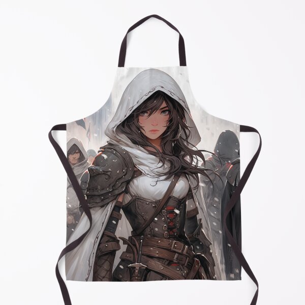 Item preview, Cool Snowy Fantasy Warrior Anime Girl designed and sold by bubblegoth.