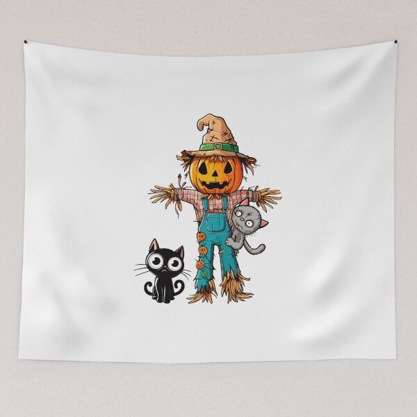 Item preview, The scarecrow and his cat friends designed and sold by AlejaJorgeShop.