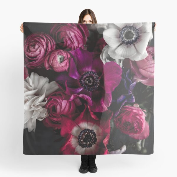 Dark Flowers 1 Scarf