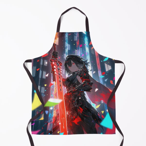 Item preview, Cool Stained Glass Sword Knight Anime Girl designed and sold by bubblegoth.