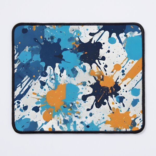 Item preview, Abstrack art blue paint splashes designed and sold by Newrealis.