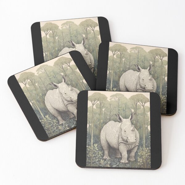 Item preview, Rhinoceros In The Forest designed and sold by CamilleNorris.