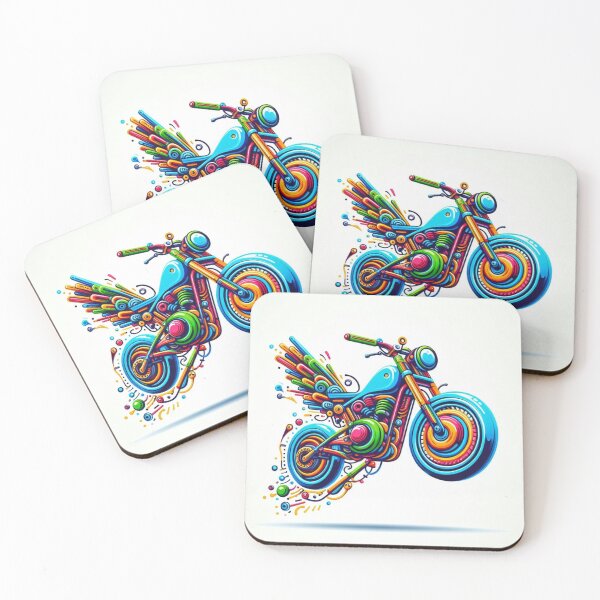Item preview, hovering colorful motorcycle designed and sold by growing-mom.
