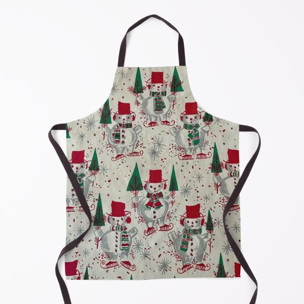 Item preview, Vintage Holiday Snowman with Christmas Trees designed and sold by Morganatic.